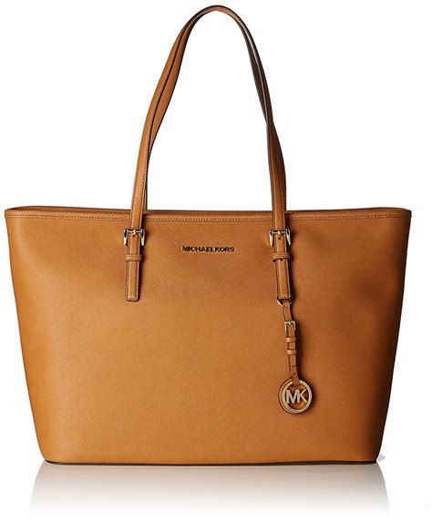 michael michael kors jet set medium saffiano leather travel tote|Michael Kors jet set tote.